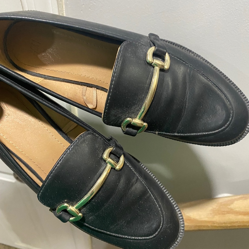 Black loafers
